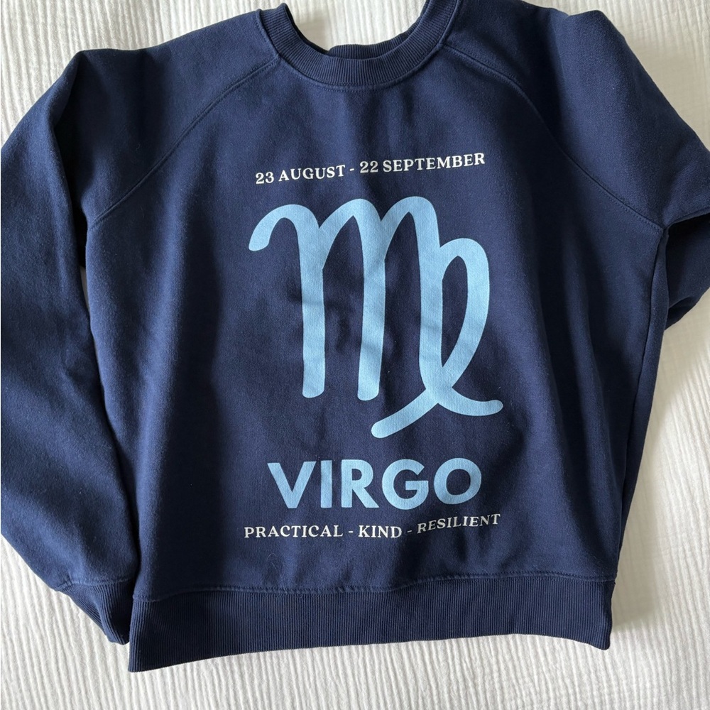 Anthropologie Navy Blue Virgo Sweatshirt